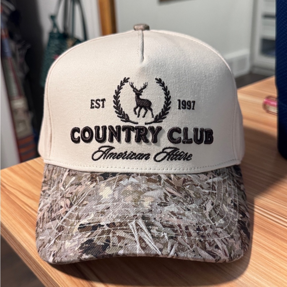 Country Club Cap SnapBack | Camo Denim Embroidered, Never Worn - Picture 2 of 8
